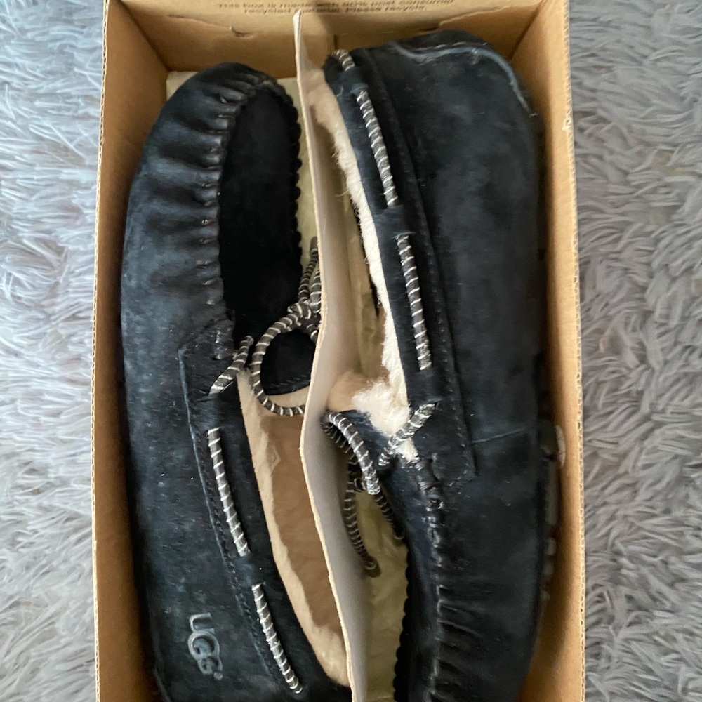 Brand New With Box Black UGG Moccasin Slipper